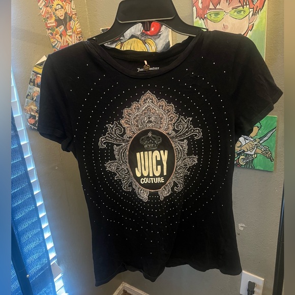 rare vintage juicy couture black shirt - Picture 2 of 5